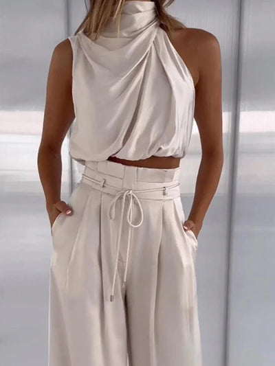 Khaela – Elegantes zweiteiliges Satin-Set
