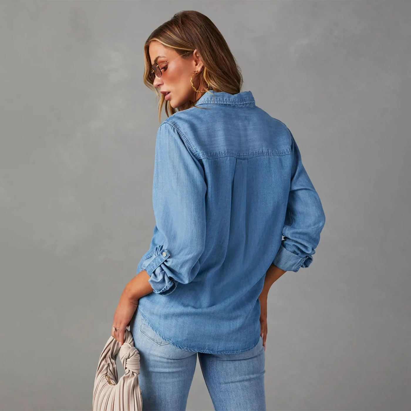 MUSE DENIM BUTTOM-UP