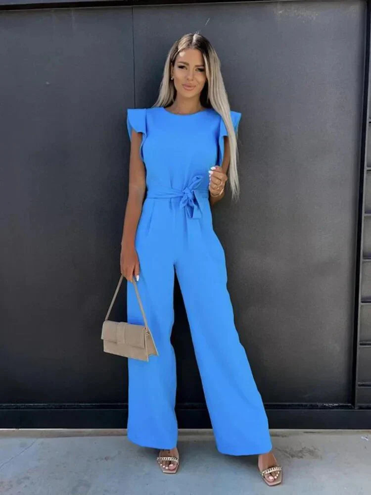 Damen Jumpsuit – Stretchmaterial – Eleganter Schnitt – Lange Ärmel