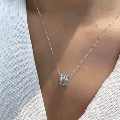 Elegante Geometrische Halskette – Funkelnder Zirkonia