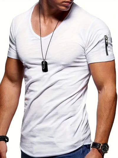 Faustino | Locker geschnittenes V-Ausschnitt Herren T Shirt