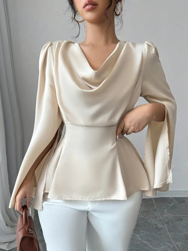 Leia - elegante satinbluse