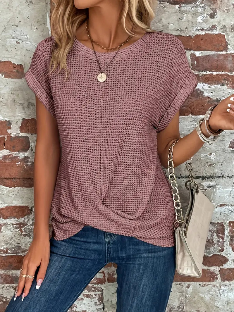 Selina – Leichtes Waffelstricktop