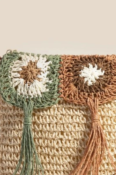 Fame Intricate Tassel Braided Crossbody Bag
