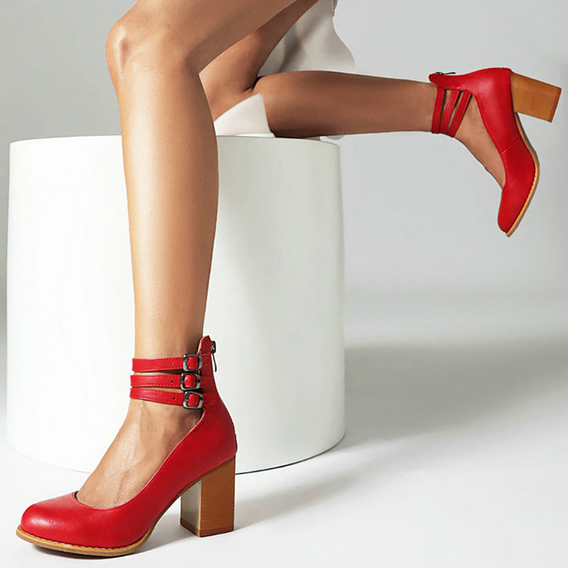 Casilda | Elegante Sandalen mit Knöchelriemen und robuster Sohle