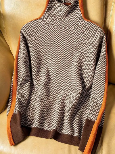 Aurora | Gestreift Vielseitiges Design Damen Pullover