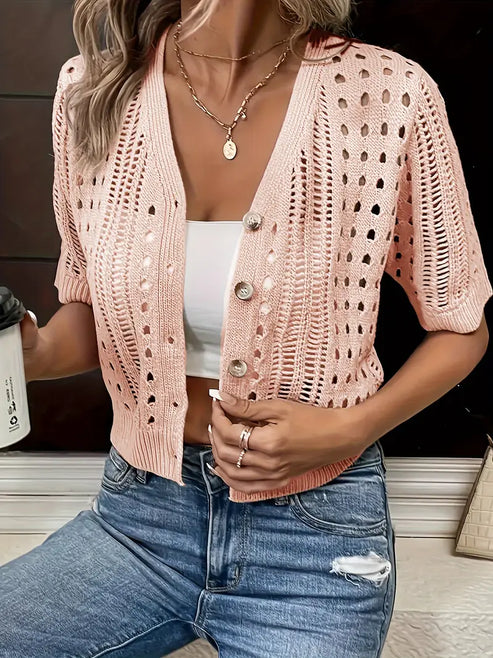 Mona - vielseitiger, bequemer, eleganter cardigan mit v-ausschnitt für damen
