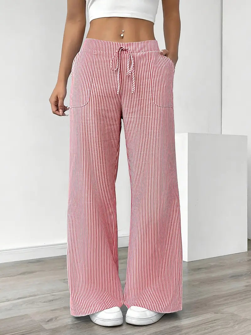 VIOLA - ELEGANTE GESTREIFTE HOSE MIT TASCHEN