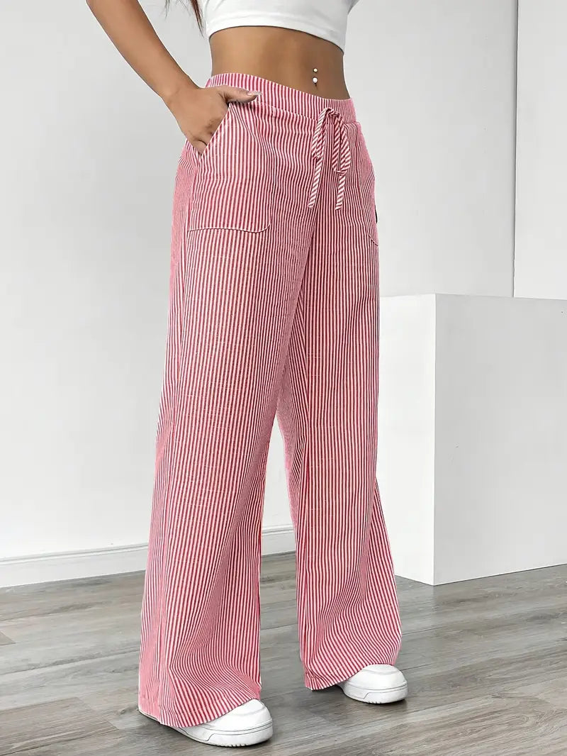 VIOLA - ELEGANTE GESTREIFTE HOSE MIT TASCHEN