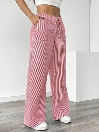 VIOLA - ELEGANTE GESTREIFTE HOSE MIT TASCHEN