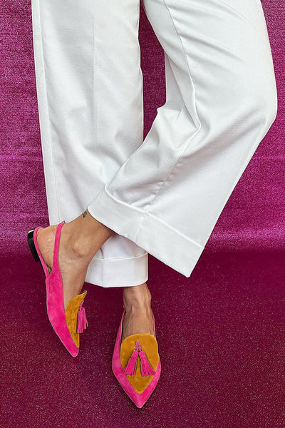 Frendessa | Fringed Ballerinas with Ankle Straps