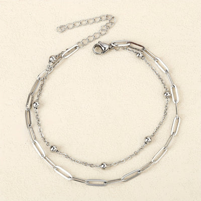 Elegantes Doppelreihiges Vergoldetes Armband