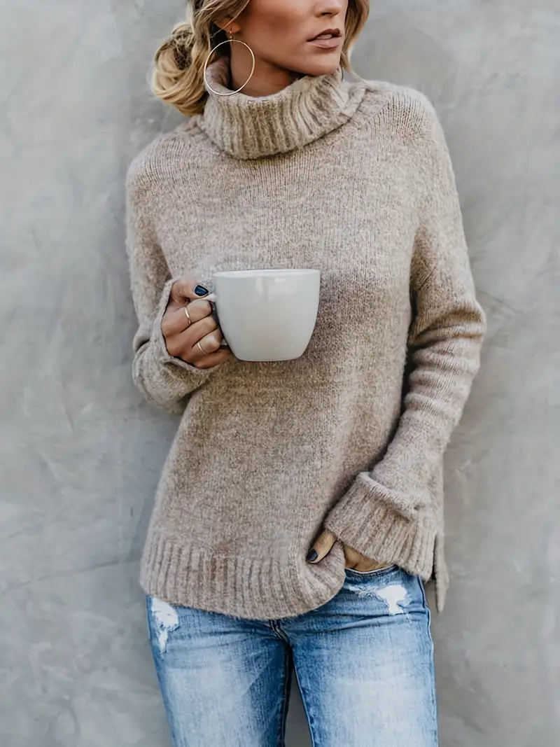 Einfacher warmer Rollkragenpullover - Teresa