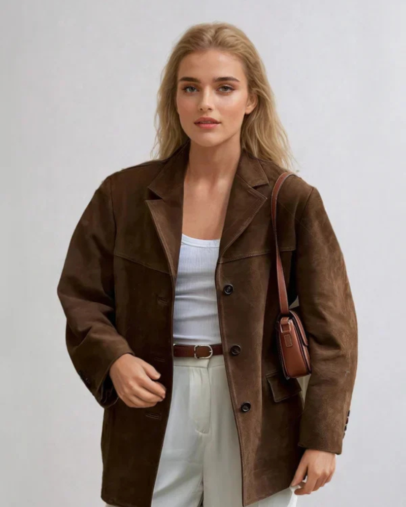 Cecilia | Damen Elegant Blazer | Braun