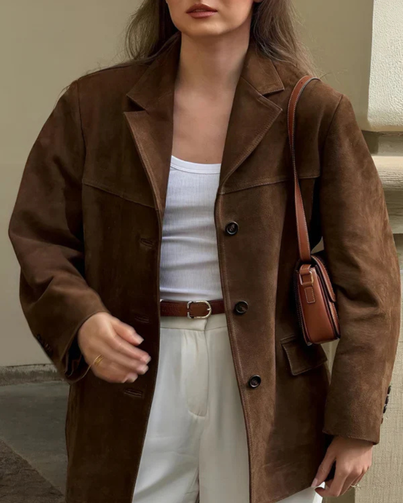 Cecilia | Damen Elegant Blazer | Braun