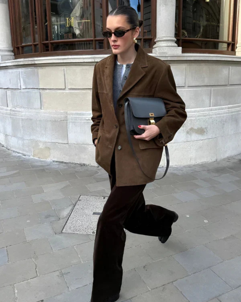 Cecilia | Damen Elegant Blazer | Braun