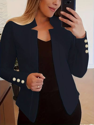 Evangeline | Damen Elegant Blazer | Schwarz