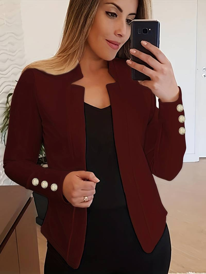 Evangeline | Damen Elegant Blazer | Schwarz