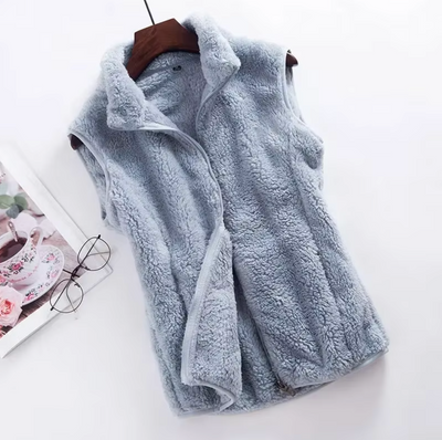 Elegante Damen Fleece-Weste aus Samt - Solveig