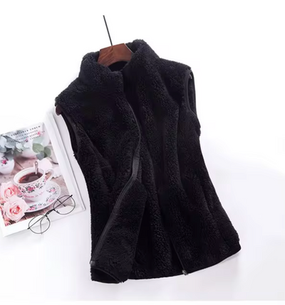 Elegante Damen Fleece-Weste aus Samt - Solveig