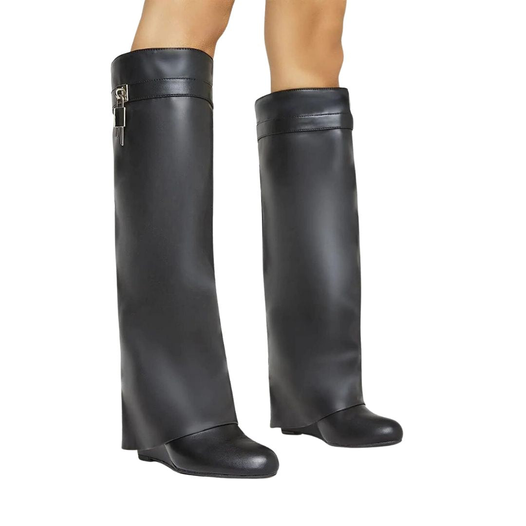 Modische Damenstiefel aus Leder - Alexia