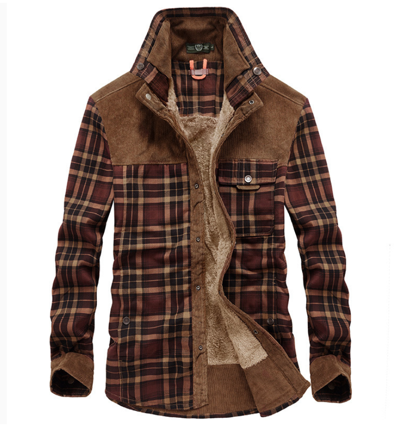 Luxuriöse, stylische Flanell-Winterjacke - Wolfram
