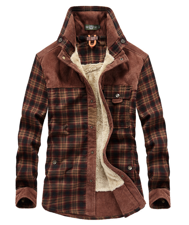 Luxuriöse, stylische Flanell-Winterjacke - Wolfram