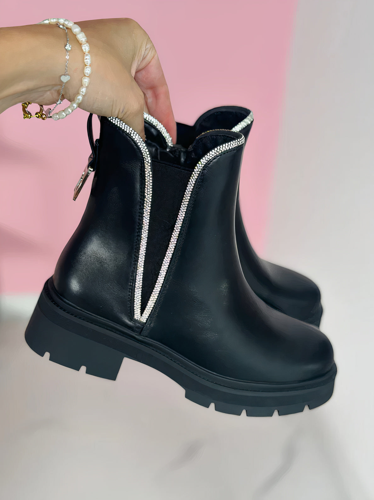 Elegante schwarze Damenstiefel - Delphine