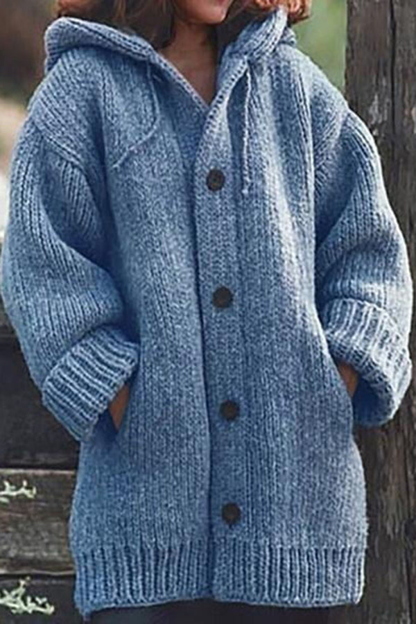 Elegante Strickjacke mit Kapuze - Wilme