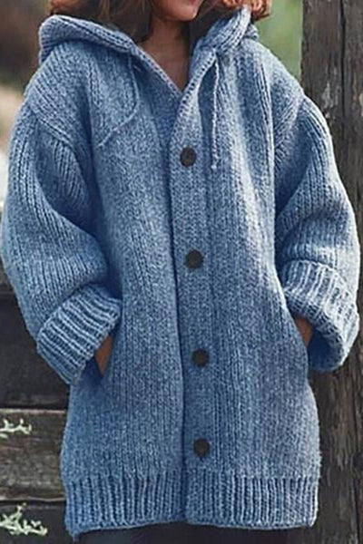 Elegante Strickjacke mit Kapuze - Wilme