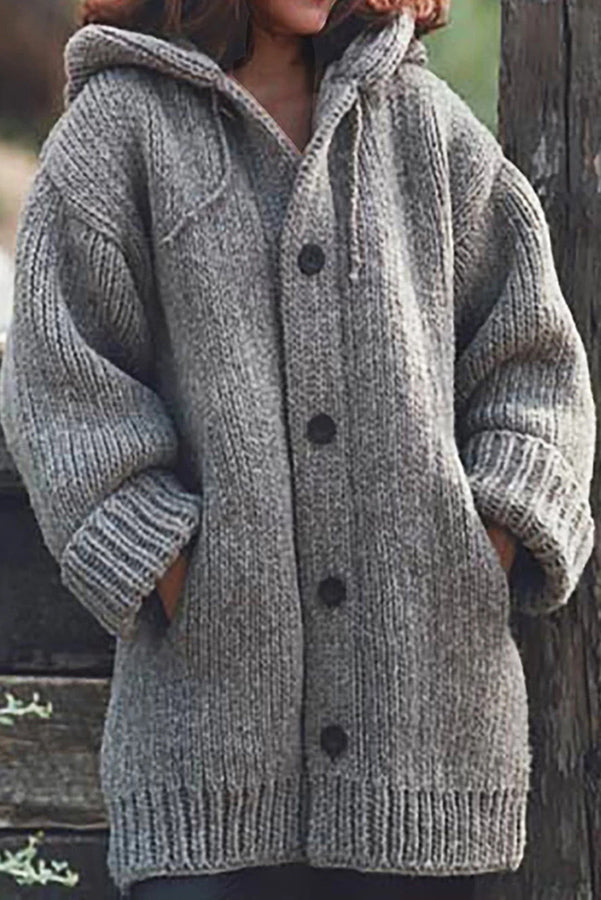 Elegante Strickjacke mit Kapuze - Wilme