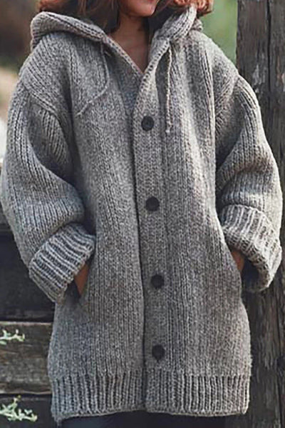 Elegante Strickjacke mit Kapuze - Wilme