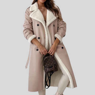 Luxuriöser eleganter Trenchcoat aus Leder - Finja