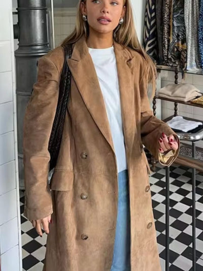 Eleganter Wildledermantel für Frauen - Emilie