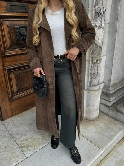 Eleganter Wildledermantel für Frauen - Emilie