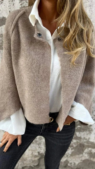 Eleganter Wintermantel aus Wolle für Damen - Vivien