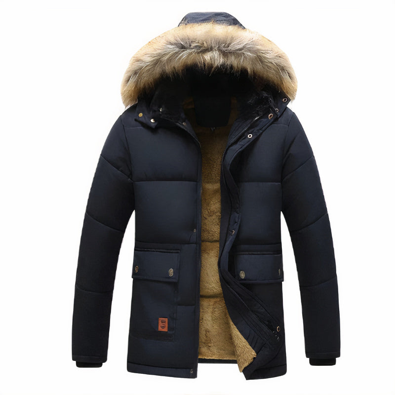 Eleganter Winterparka für Herren mit abnehmbarer Kapuze - Oswald