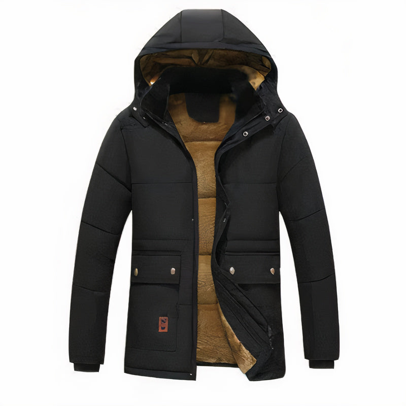 Eleganter Winterparka für Herren mit abnehmbarer Kapuze - Oswald
