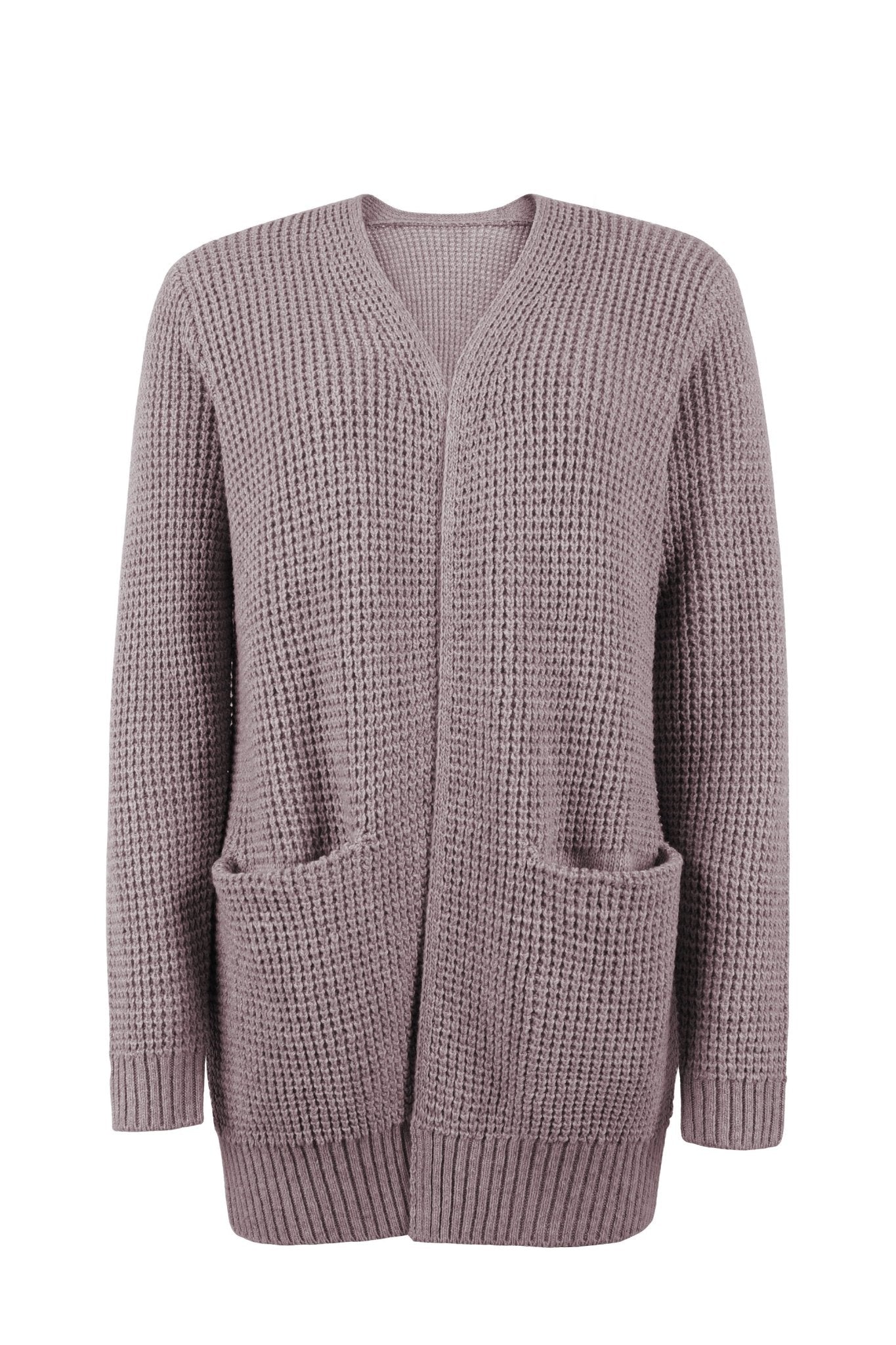 Uliana | Eleganter V-Ausschnitt Design Frauen lange Strickjacke