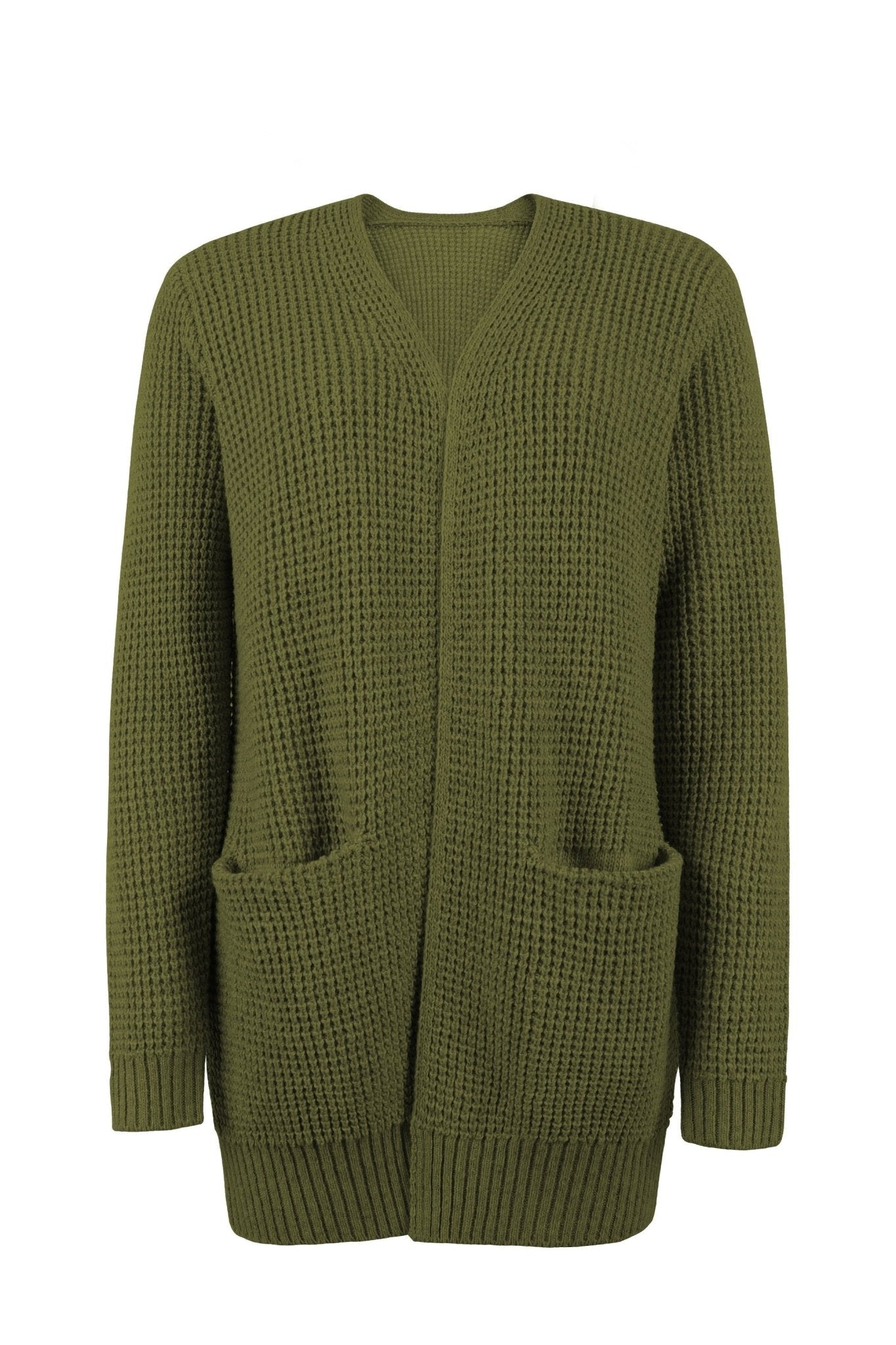 Uliana | Eleganter V-Ausschnitt Design Frauen lange Strickjacke