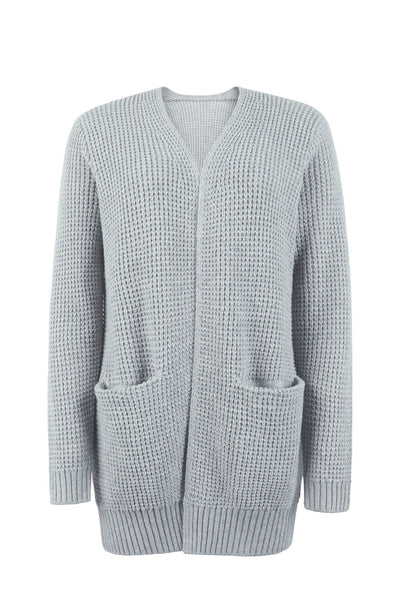 Uliana | Eleganter V-Ausschnitt Design Frauen lange Strickjacke
