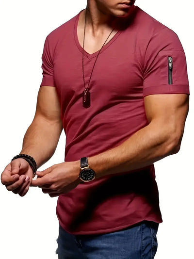 Faustino | Locker geschnittenes V-Ausschnitt Herren T Shirt