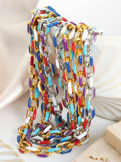 Titanium Steel Oil Drip Chain Bracelet