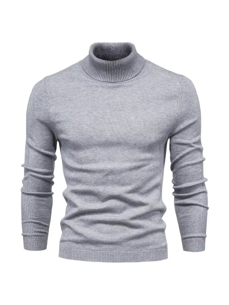 Pullover Herren Rollkragen Slim Fit | Langarm Smart Casual