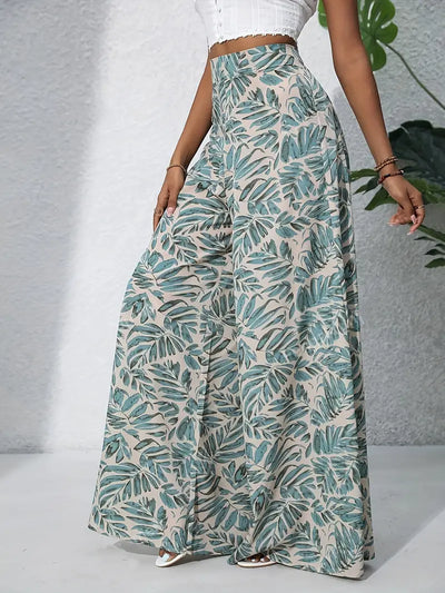 Onna – Palm Breeze Hose mit weitem Bein und hoher Taille