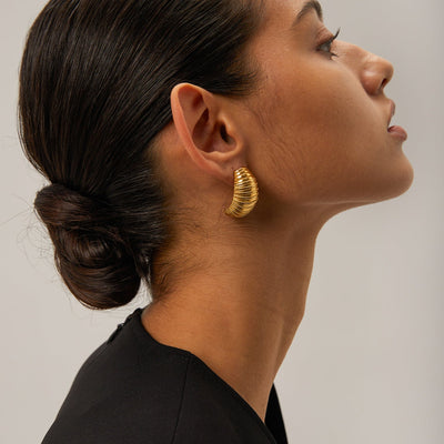 18K Gold-Plated Stainless Steel Earrings