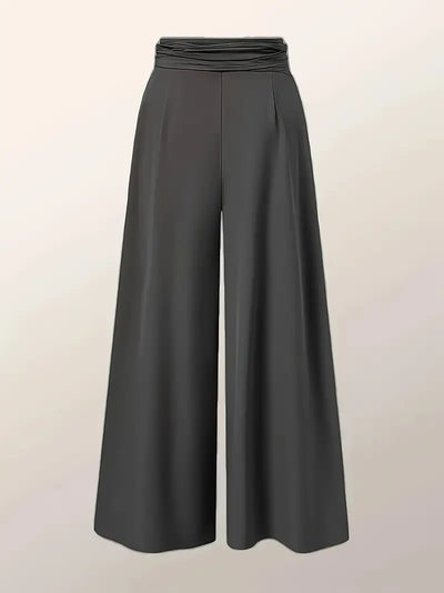 Zephyra – Palazzohose mit hoher Taille und weitem Bein und Bindeband vorne