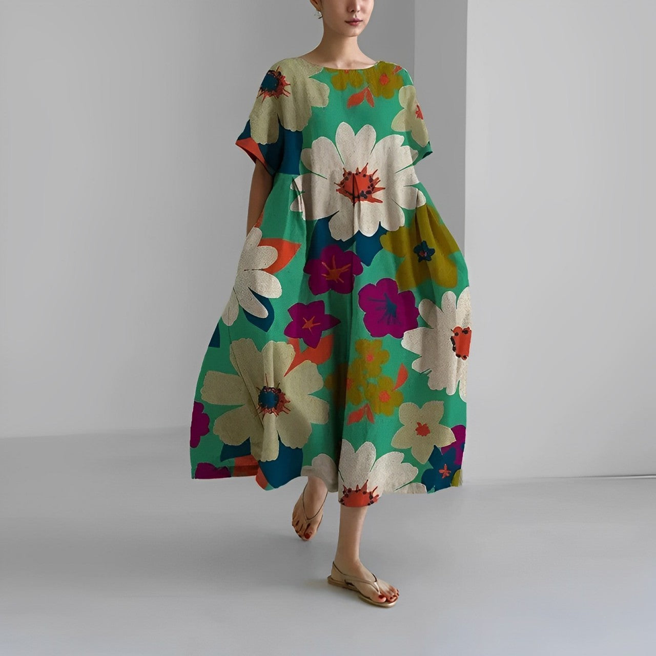 Amelia | Bohemian Blumen Damenkleid