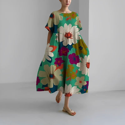 Amelia | Bohemian Blumen Damenkleid