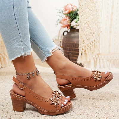 FLORIVA - ELEGANTE SANDALETTE MIT HOHEM ABSATZ